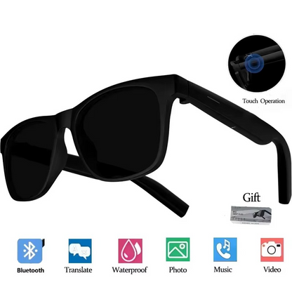 Lenovo 8K Camera AI Smart Glasses Touch Control Photo Recording Translator Voice Assistant Music Wireless Bluetooth Sunglasses