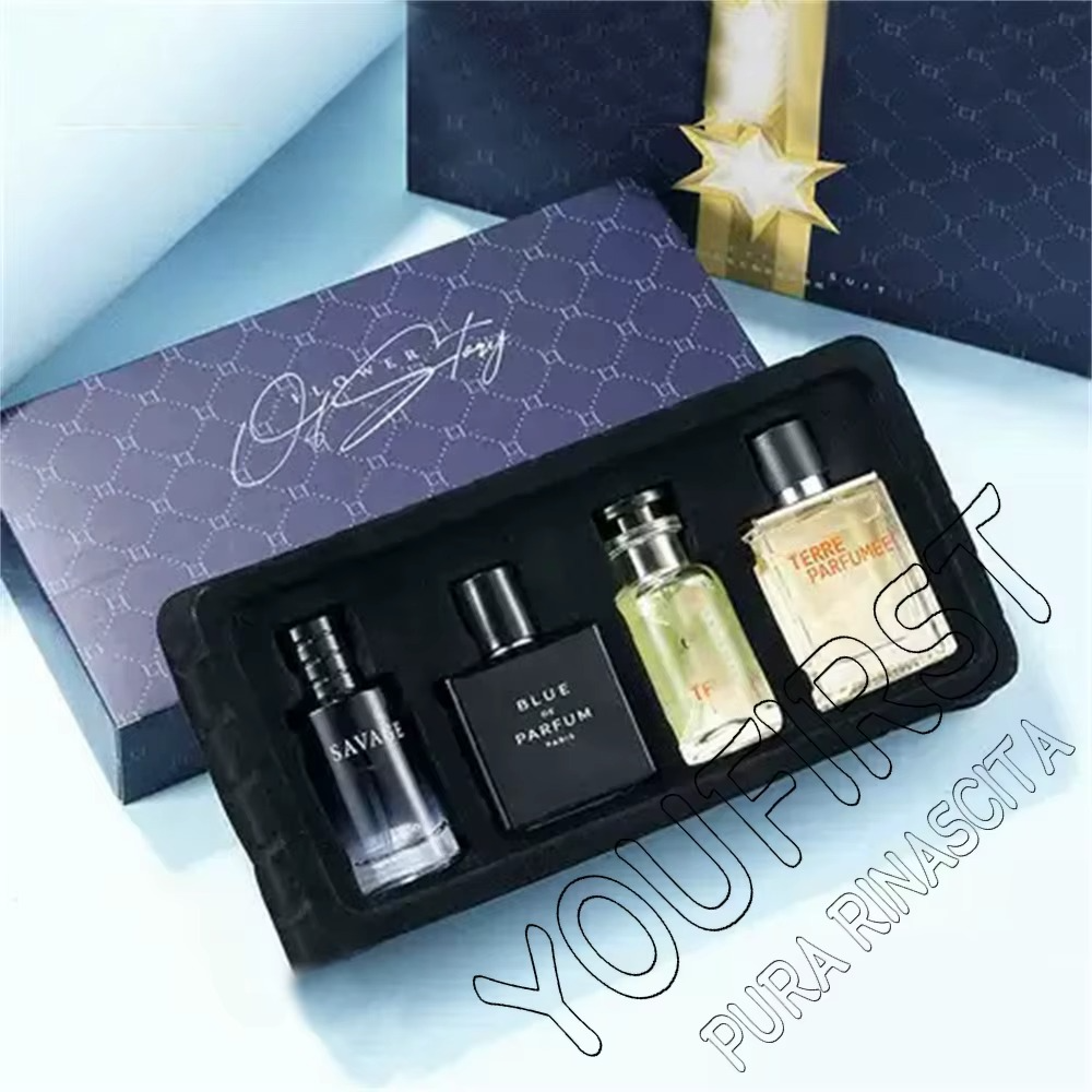 Luxury Brand Perfume Men Cologne Parfums Homme Gift Box 4Pcs Set 100ml Perfumes Masculinos Natural Floral Fruity Scent SprayLuxury