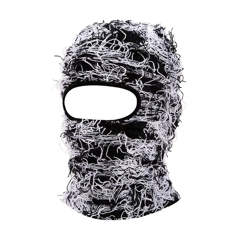Balaclava Distressed Knitted Full Face Ski Mask