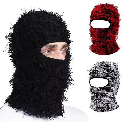 Balaclava Distressed Knitted Full Face Ski Mask