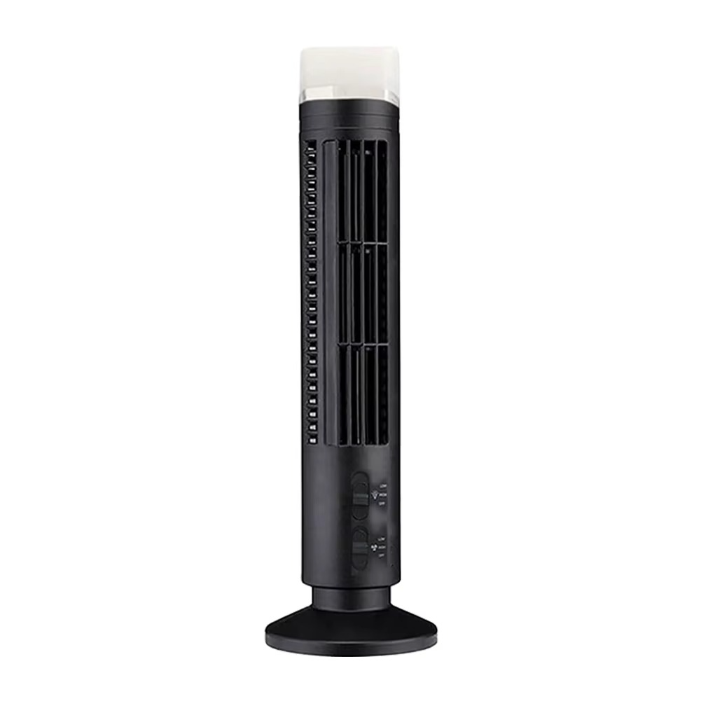 USB LED Tower Fan Bladeless Cooling Fan 90 Degree Oscillating Quiet Desk Fan Portable Electric Floor Fan for Living Room Bedroom