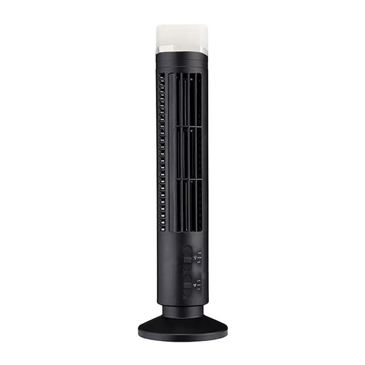 USB LED Tower Fan Bladeless Cooling Fan 90 Degree Oscillating Quiet Desk Fan Portable Electric Floor Fan for Living Room Bedroom