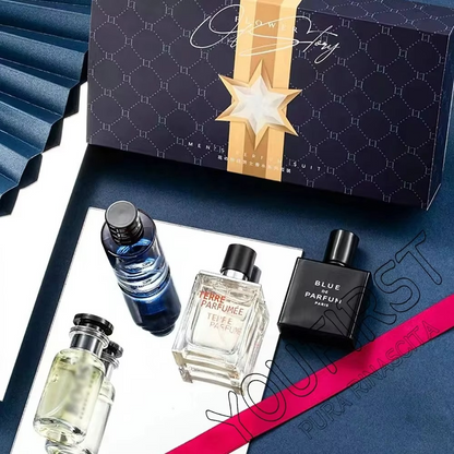 Luxury Brand Perfume Men Cologne Parfums Homme Gift Box 4Pcs Set 100ml Perfumes Masculinos Natural Floral Fruity Scent SprayLuxury
