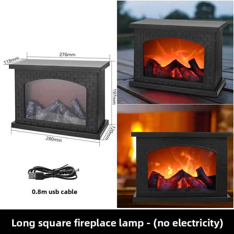 LED Fireplace Lamp Realistic