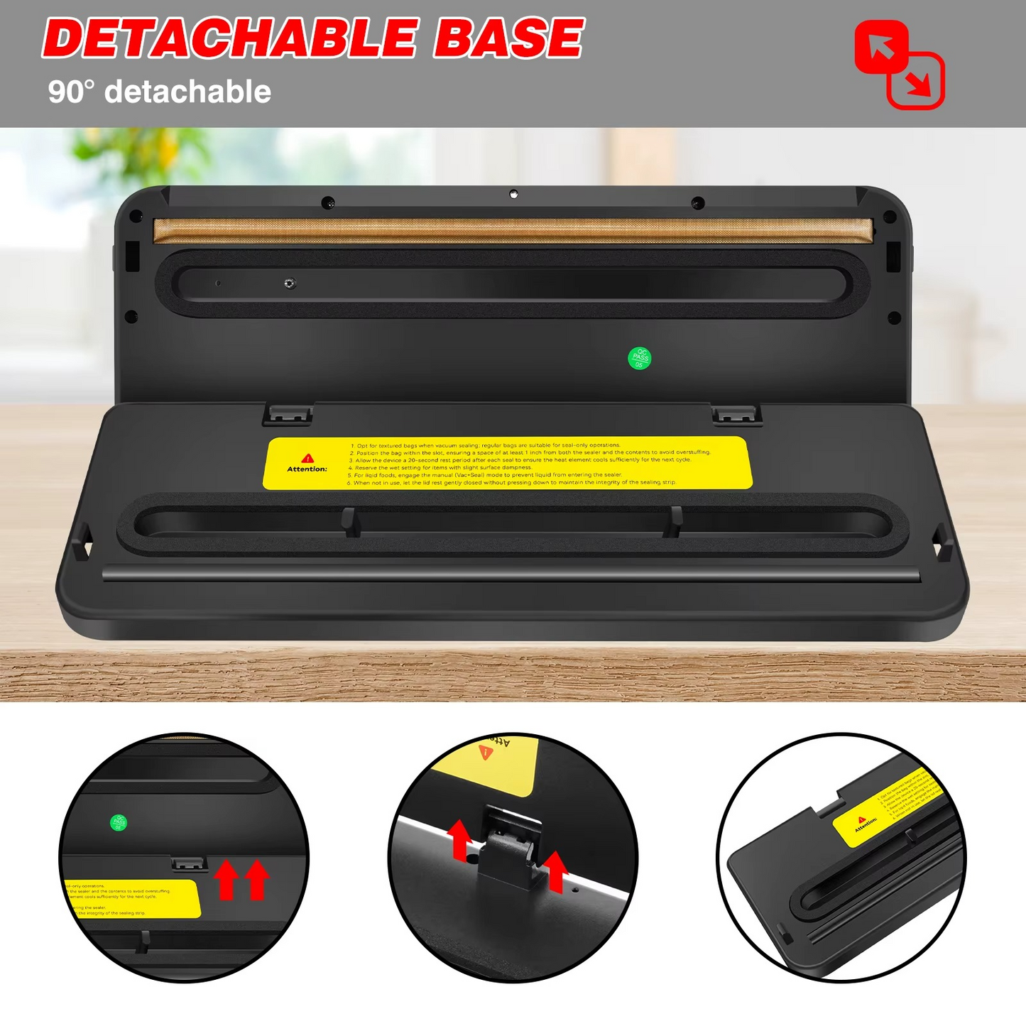 Vacuum Sealer,Automatic Food Vacuum Sealer,5 modes,with 10 sealing pockets and built-in cutter for sealing of wet and dry food