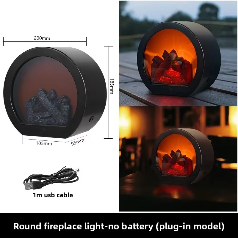 LED Fireplace Lamp Realistic