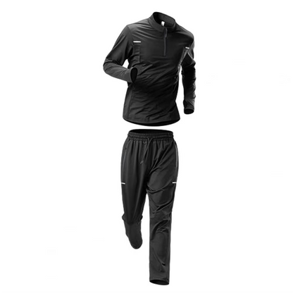 Stand Collar Zipper Men's Sportswear Set Training