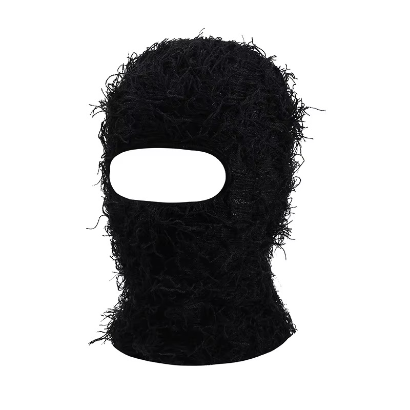 Balaclava Distressed Knitted Full Face Ski Mask