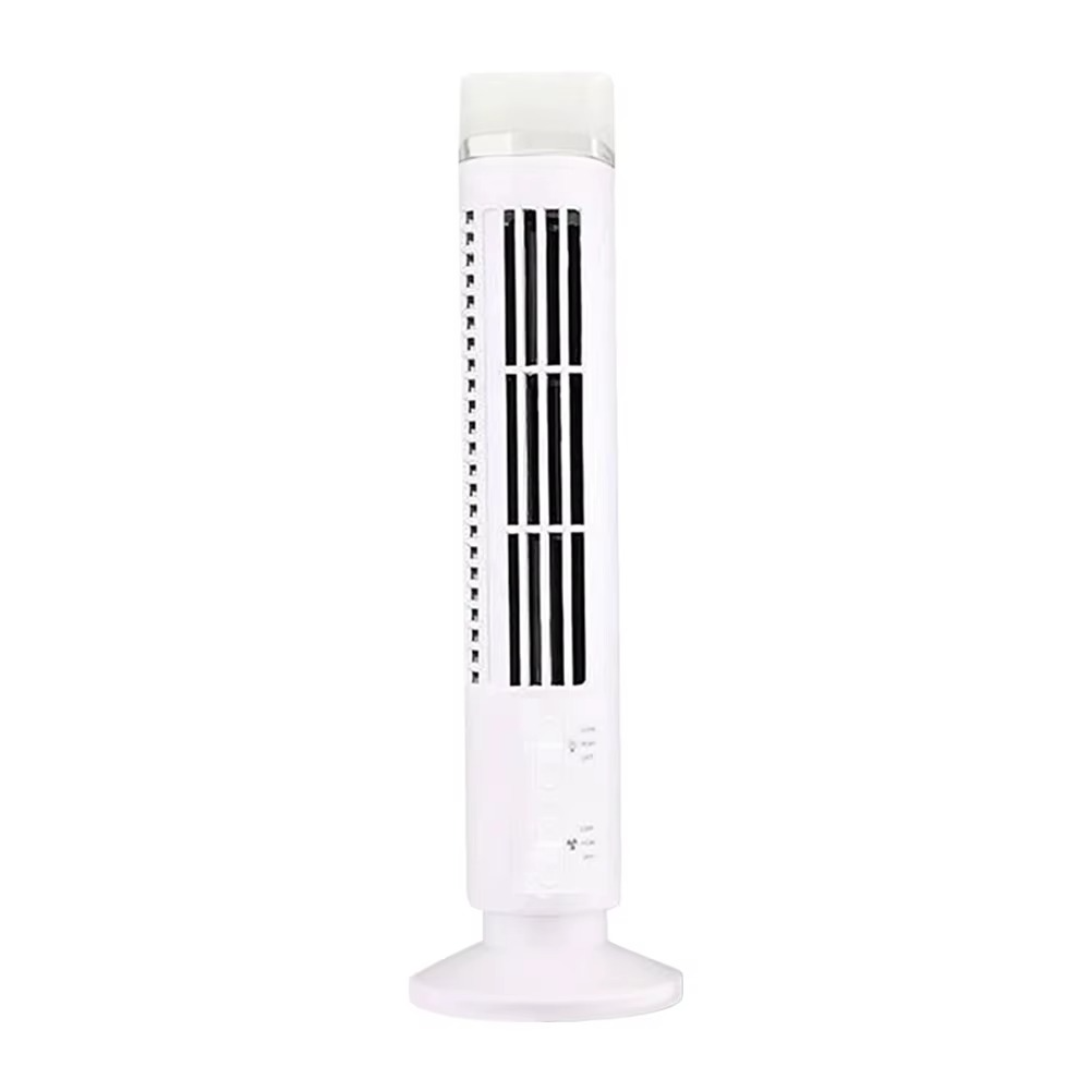 USB LED Tower Fan Bladeless Cooling Fan 90 Degree Oscillating Quiet Desk Fan Portable Electric Floor Fan for Living Room Bedroom