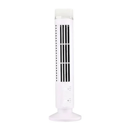 USB LED Tower Fan Bladeless Cooling Fan 90 Degree Oscillating Quiet Desk Fan Portable Electric Floor Fan for Living Room Bedroom