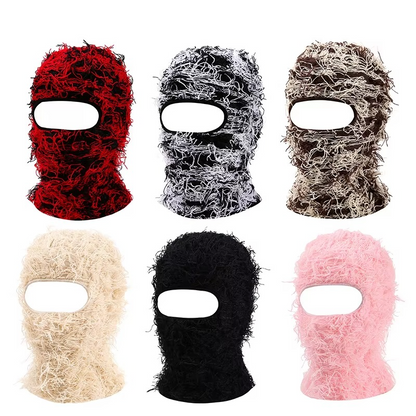 Balaclava Distressed Knitted Full Face Ski Mask